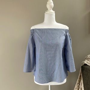 Off the shoulder striped top, Charlotte Russe, Size S. NWT